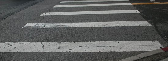 Pedestrian cross walk lines
