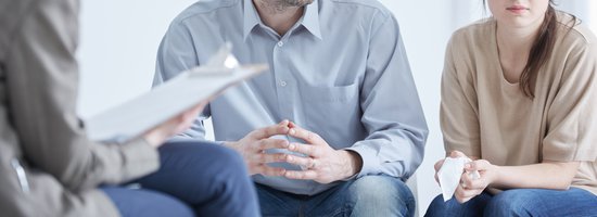 couple at divorce mediation